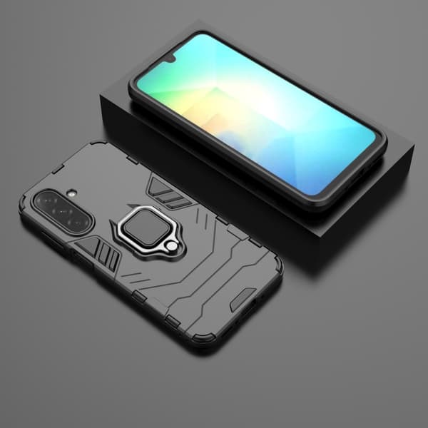 SKALO Samsung A26 5G Armor Metallring Cover - Sort