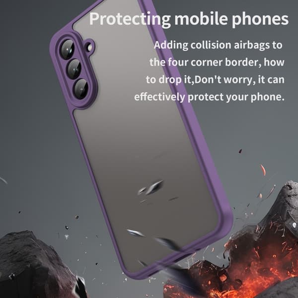 SKALO Samsung A26 5G Color Bumper Frosted Suojakuori - Violetti