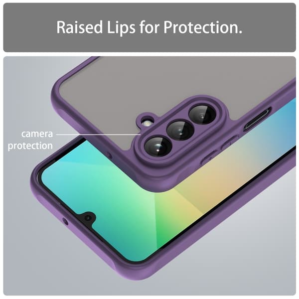 SKALO Samsung A26 5G Color Bumper Frosted Suojakuori - Violetti