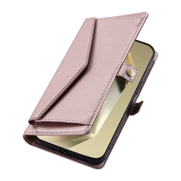 SKALO Samsung A26 5G PU-Læder Kuvert Flip Cover - Rosa guld
