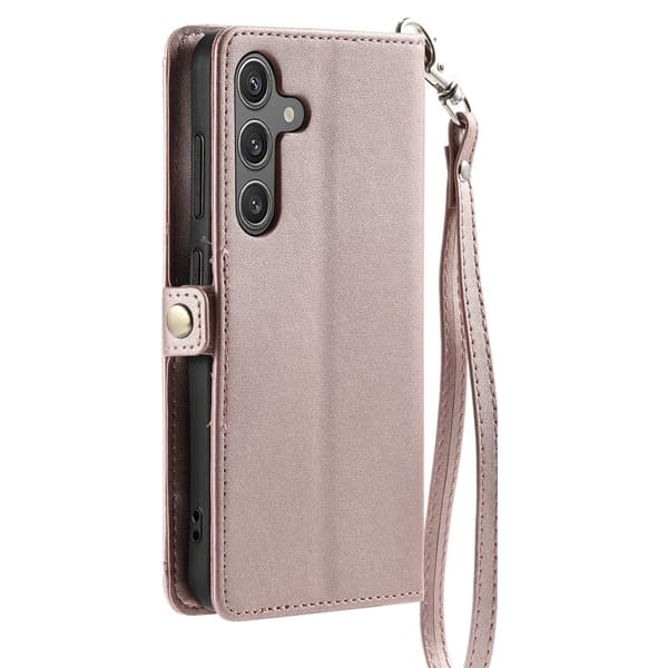 SKALO Samsung A26 5G PU-Læder Kuvert Flip Cover - Rosa guld