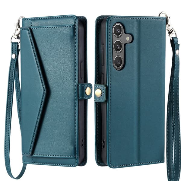 SKALO Samsung A26 5G PU-Läder Envelope Plånboksfodral - Grön