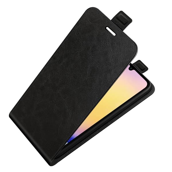 SKALO Samsung A26 5G Vertical Flip PU-Læder Flip Cover - Sort