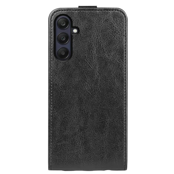 SKALO Samsung A26 5G Vertical Flip PU-Læder Flip Cover - Sort