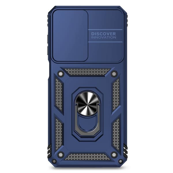 SKALO Samsung A26 5G Armor Metalring Kameraskyder Cover - Blå