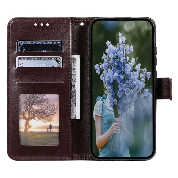 SKALO Samsung A26 5G Mandala Lompakkokotelo - Ruskea