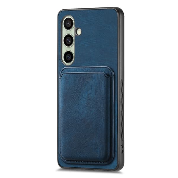 SKALO Samsung A26 5G PU-Läder Magnetisk Korthållare Skal - Blå