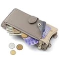 Miniatyrbillede 4 af 9: SKALO Samsung A26 5G Litchi Makeup Mirror Chain Flip Cover - Grå