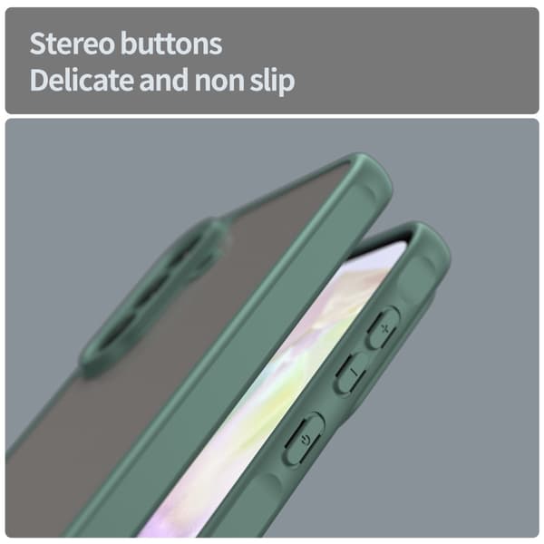 SKALO Samsung A36 5G Color Bumper Frosted Suojakuori - Vihreä