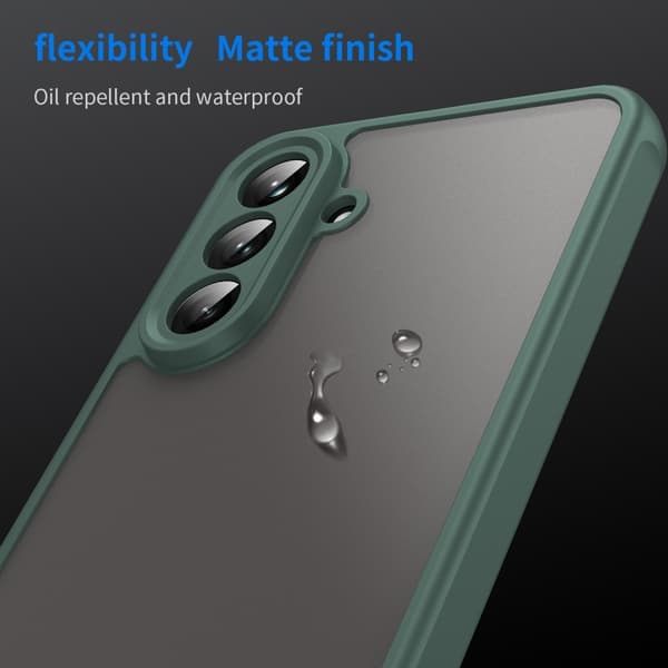 SKALO Samsung A36 5G Color Bumper Frosted Suojakuori - Vihreä