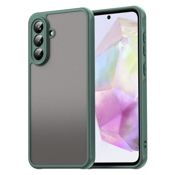 SKALO Samsung A36 5G Color Bumper Frosted Suojakuori - Vihreä