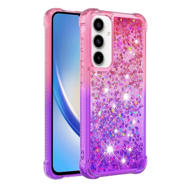 SKALO Samsung A36 5G Kviksand Glitter Cover - Pink-Lilla