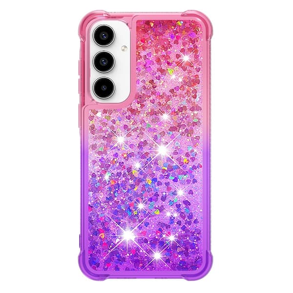 SKALO Samsung A36 5G Kviksand Glitter Cover - Pink-Lilla