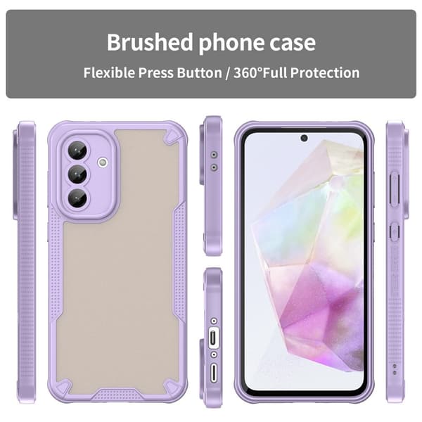 SKALO Samsung A36 5G Armor Hybrid Frosted Cover - Lilla