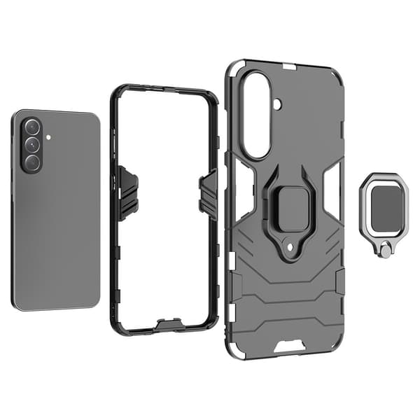 SKALO Samsung A36 5G Armor Metallring Cover - Sort