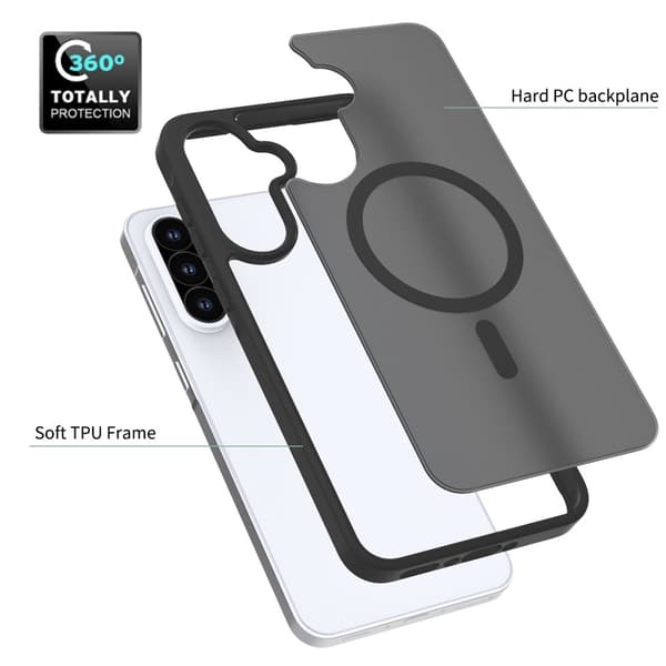 SKALO Samsung A36 5G Skin-touch Hybrid Cover - Sort