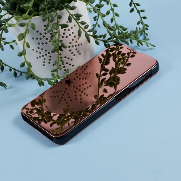 SKALO Samsung A36 5G Clear View Flip Cover - Rosa guld