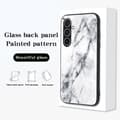 Miniatyrbillede 6 af 7: SKALO Samsung A36 5G Marmor Hærdet Glas TPU Cover - #4