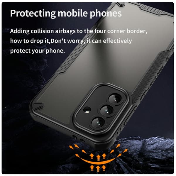 SKALO Samsung A36 5G Armor Hybrid Frosted Skal - Svart