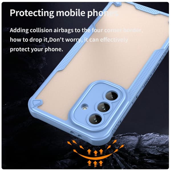 SKALO Samsung A36 5G Armor Hybrid Frosted Cover - Blå