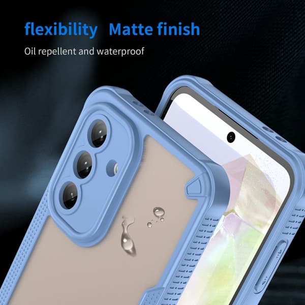 SKALO Samsung A36 5G Armor Hybrid Frosted Cover - Blå