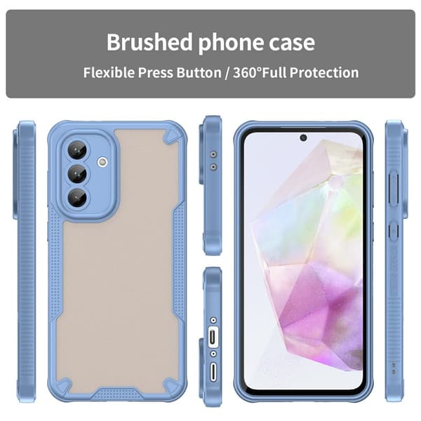 SKALO Samsung A36 5G Armor Hybrid Frosted Cover - Blå