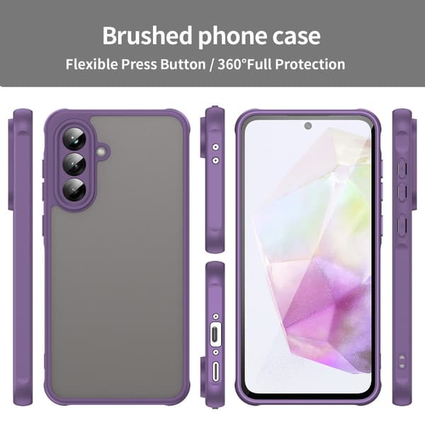 SKALO Samsung A36 5G Color Bumper Frosted Cover - Lilla