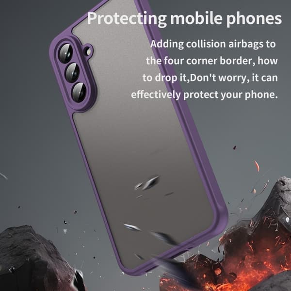 SKALO Samsung A36 5G Color Bumper Frosted Cover - Lilla