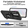 Miniatyrbillede 4 af 10: SKALO Samsung A36 5G Armor Metalring Kameraskyder Cover - Sort