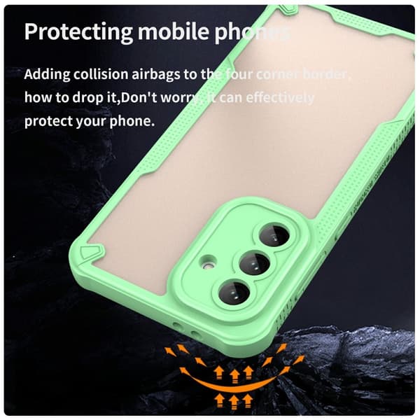 SKALO Samsung A36 5G Armor Hybrid Frosted Cover - Grøn