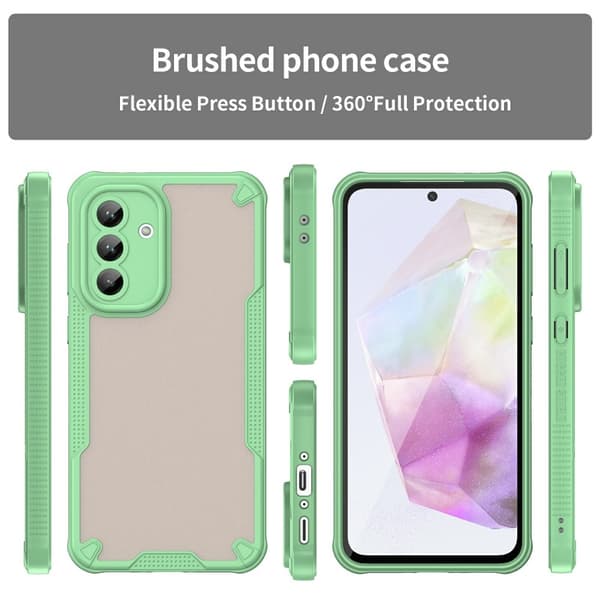 SKALO Samsung A36 5G Armor Hybrid Frosted Cover - Grøn