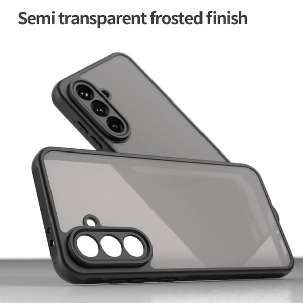 SKALO Samsung A36 5G Color Bumper Frosted Suojakuori - Musta