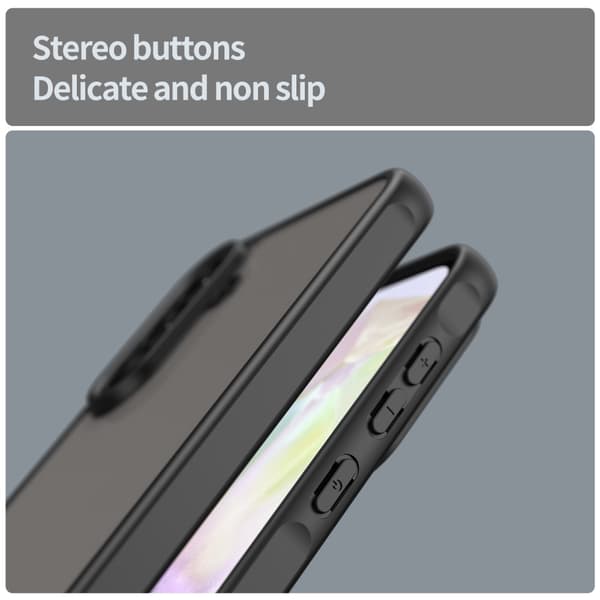 SKALO Samsung A36 5G Color Bumper Frosted Suojakuori - Musta