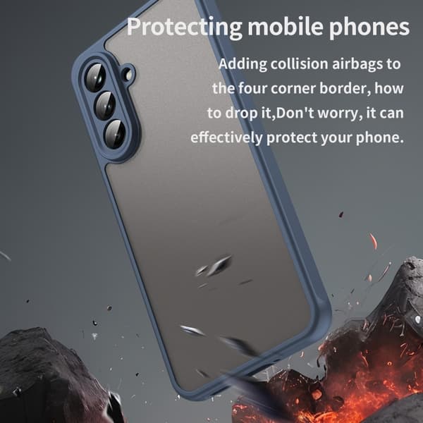 SKALO Samsung A36 5G Color Bumper Frosted Cover - Blå