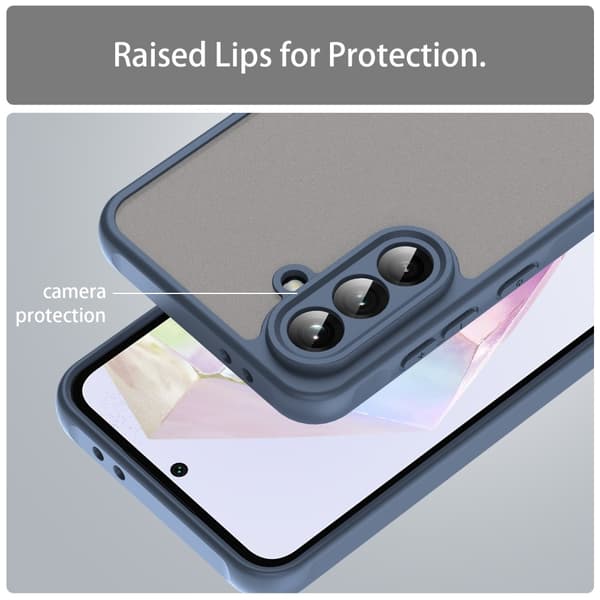 SKALO Samsung A36 5G Color Bumper Frosted Cover - Blå