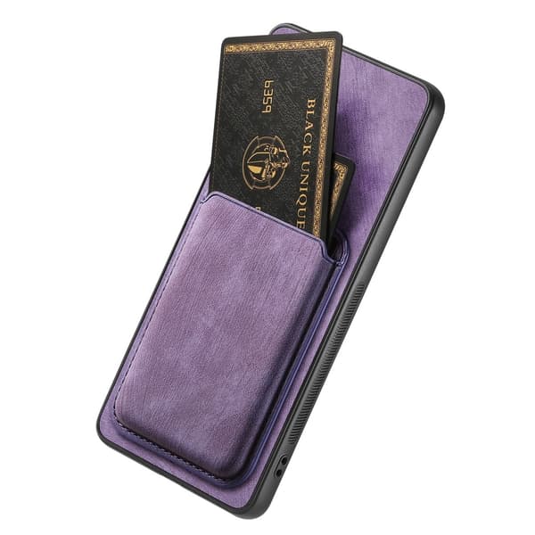 SKALO Samsung A36 5G PU-læder magnetisk kortholder Cover - Lilla