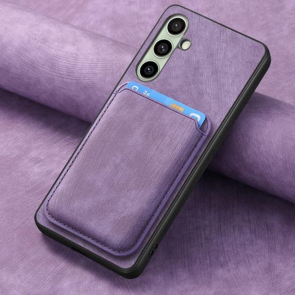 SKALO Samsung A36 5G PU-læder magnetisk kortholder Cover - Lilla