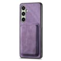 Miniatyrbillede 2 af 5: SKALO Samsung A36 5G PU-læder magnetisk kortholder Cover - Lilla