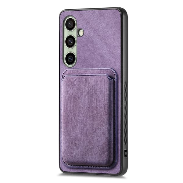 SKALO Samsung A36 5G PU-læder magnetisk kortholder Cover - Lilla