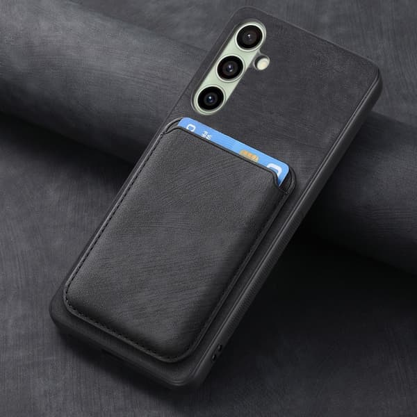 SKALO Samsung A36 5G PU-læder magnetisk kortholder Cover - Sort