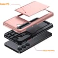Miniatyrbild 6 av 11: SKALO Samsung A36 5G Armor Korthållare Skal - Roséguld