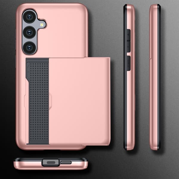 SKALO Samsung A36 5G Armor Korthållare Skal - Roséguld