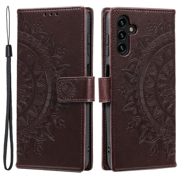 SKALO Samsung A36 5G Mandala Flip Cover - Brun