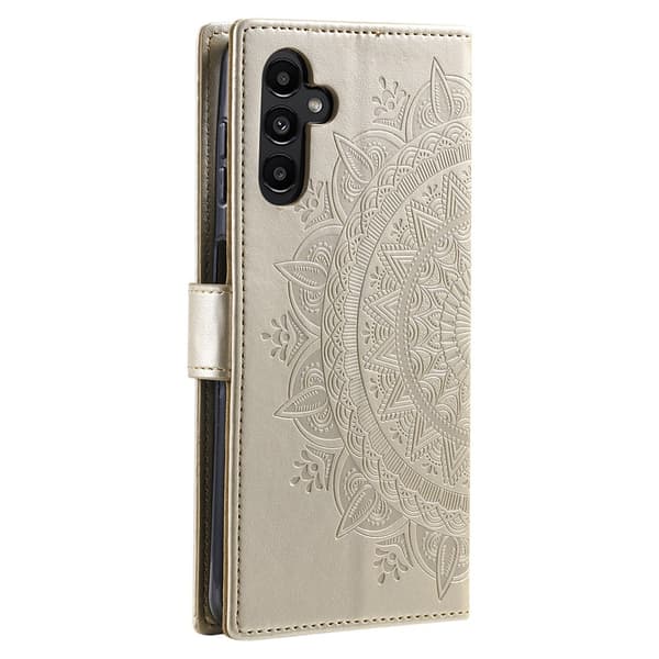 SKALO Samsung A36 5G Mandala Flip Cover - Guld