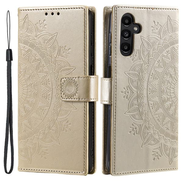 SKALO Samsung A36 5G Mandala Flip Cover - Guld