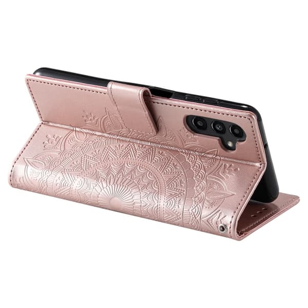 SKALO Samsung A36 5G Mandala Flip Cover - Rosa guld