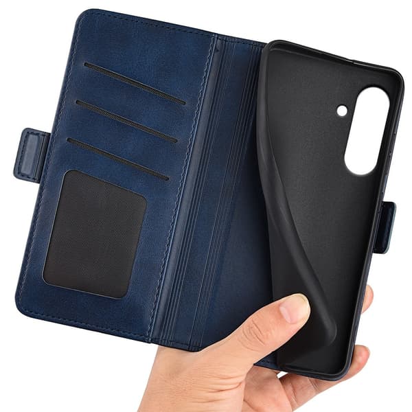 SKALO Samsung A36 5G Premium ID Flip Cover - Blå