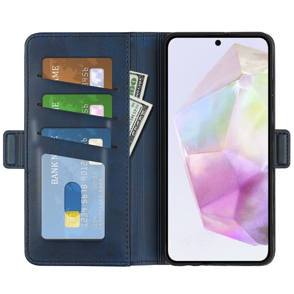 SKALO Samsung A36 5G Premium ID Flip Cover - Blå