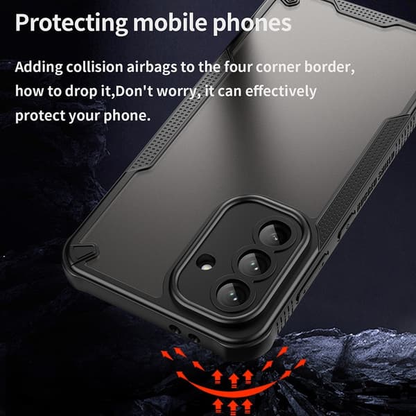 SKALO Samsung A56 5G Armor Hybrid Frosted Skal - Svart