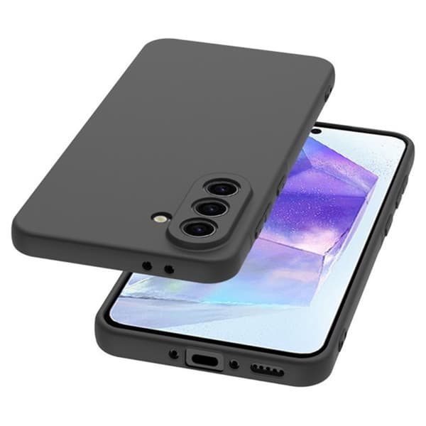SKALO Samsung A56 5G Matsort Ultratyndt TPU Cover - Sort